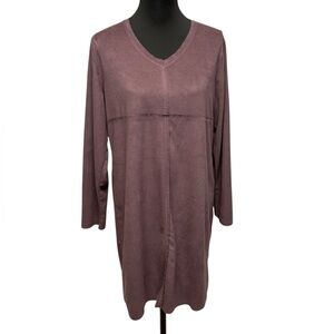 Joh Lavender Long Sleeve Mini Dress Tunic. Soft Comfy Monochrome